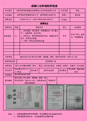 成都招工最新招聘信息概览